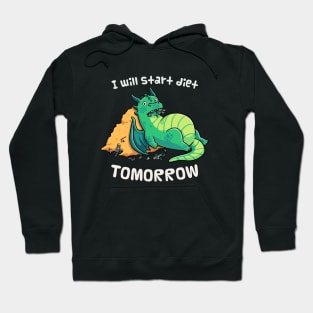 Diet Procrastination Dragon // Fantasy, Chubby, Roleplay Hoodie